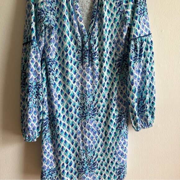 Lily Pulitzer Joy Blue Printed Pineapple Tunic Dress - Picture 5 of 10